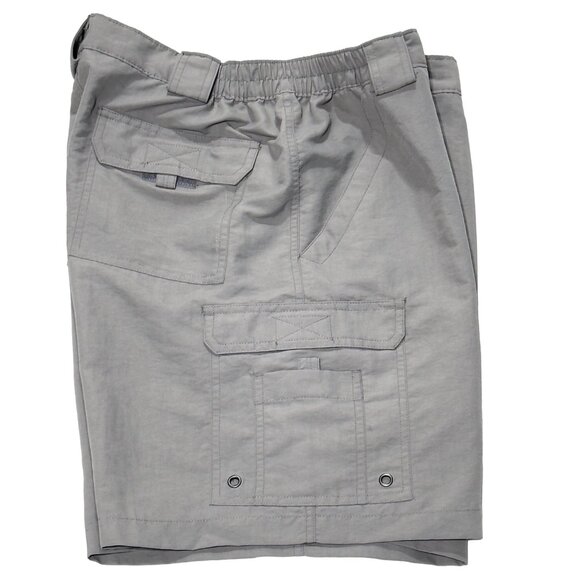REEL LEGENDS PERFORMANCE OUTFITTERS Mens Shorts Gray 7 Pocket Cargo Pants Size L - Picture 5 of 11